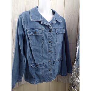 Mainstreet Blues Women's Denim Jacket Plus Sz 22 W Jean Jacket Lightweight